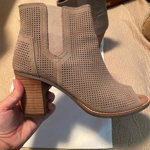 Open toe booties